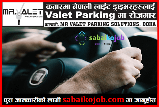 Job in Qatar | Vacancies for Driver at Valet Parking