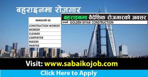 Read more about the article Job Vacancy at GOLDEN DIYAR CONSTRUCTION