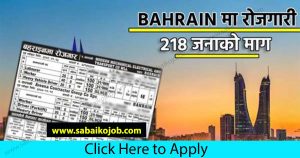 Read more about the article Foreign Employment Opportunity in Bahrain
