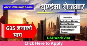 Read more about the article Looking For Career In Foreign Get Job In Uae, Demand of 635 people