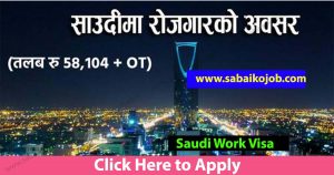 Read more about the article Career Building Opportunity In Saudi Arabia, Salary: 58,104/-