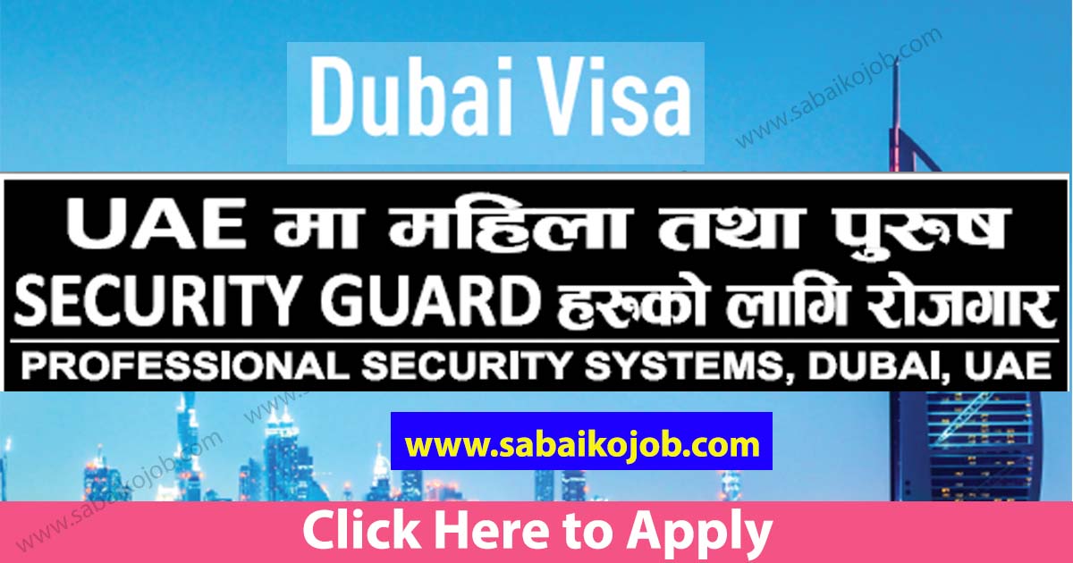 Read more about the article Work at Professional Security Systems Dubai UAE