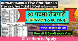 Read more about the article 5 star hotels Jobs in Kuwait and Saudi, Free Visa / Free Ticket (Zero Cost)