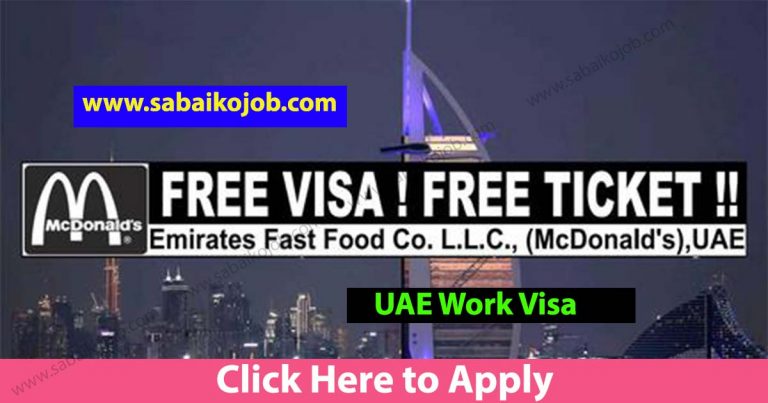 Free Visa/Free Ticket Get Jobs in Uae (Zero Cost)