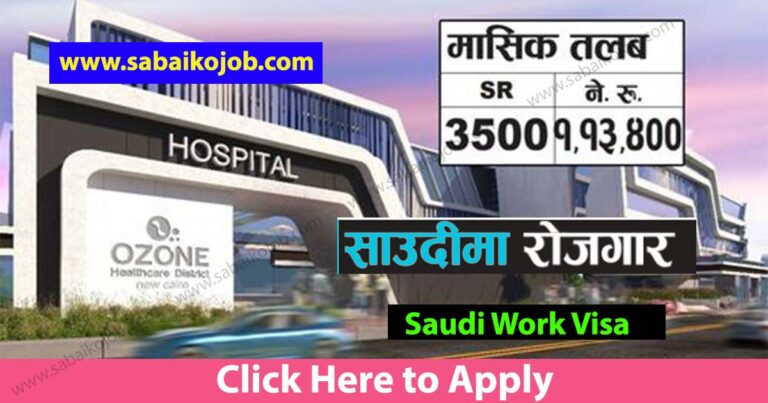 Employment opportunities in Saudi will be up to Rs. 113,000 monthly salary